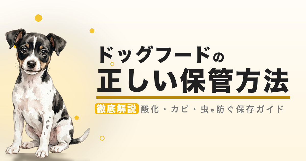 ドッグフードの正しい保管方法